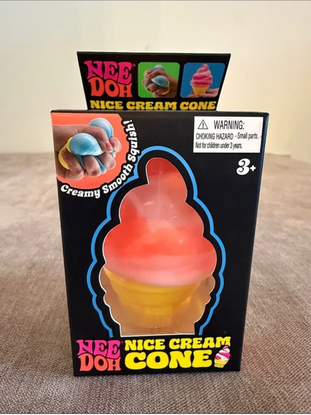 NeeDoh Nice Cream Cone - Orange, Blue, Pink | Bundle Of All 3 Colors